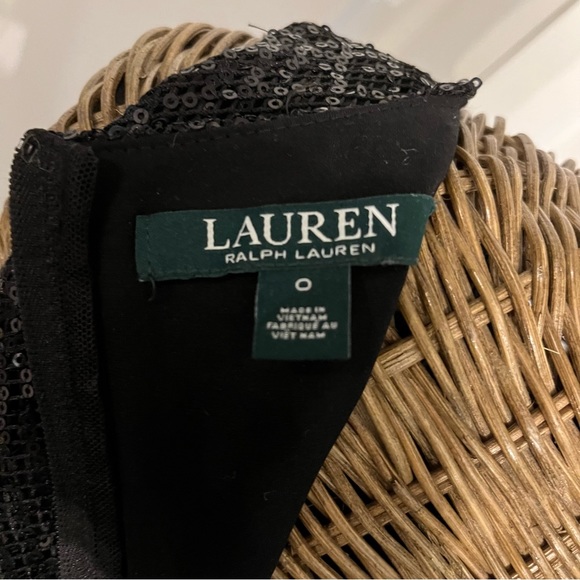 Lauren by Ralph Lauren Black Sequins Dress , Sz 0 - Picture 7 of 10